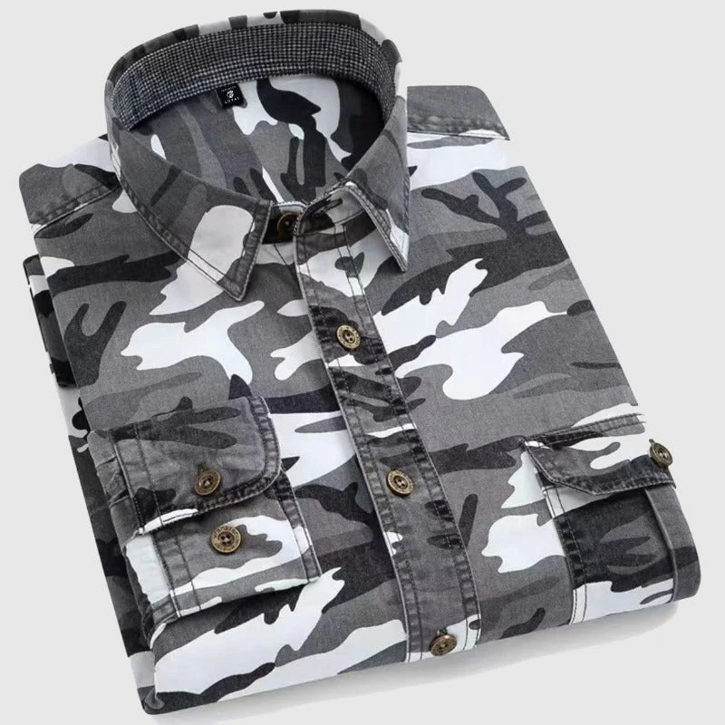 Andrew - Camicia in cotone con stampa mimetica - Image 3