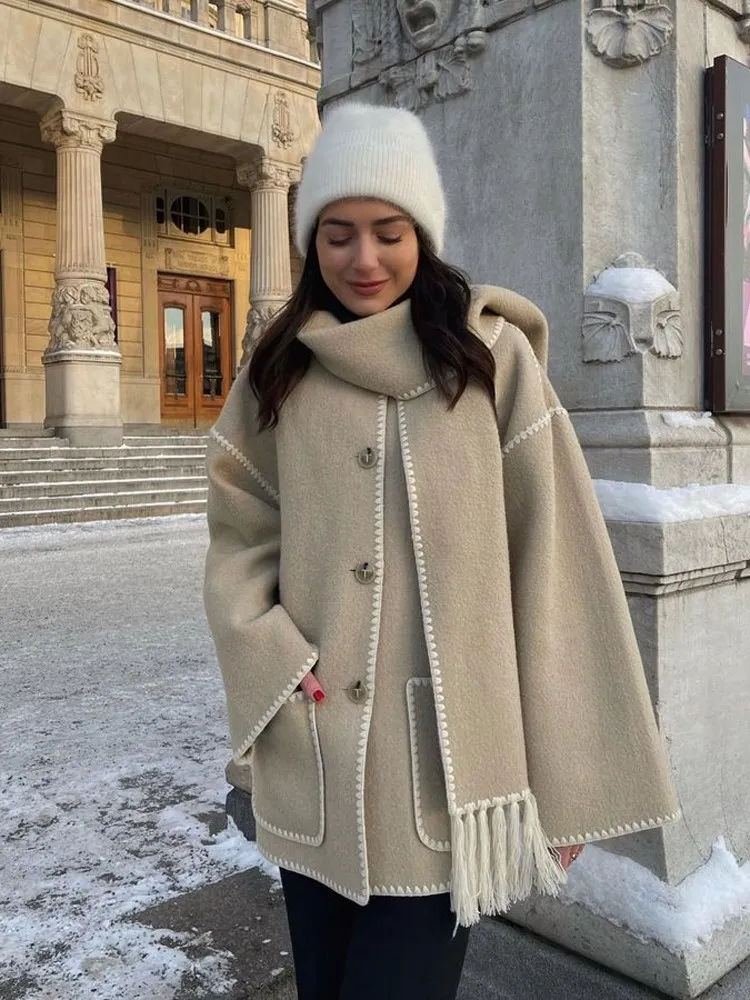Eleanor | Giacca a Contrasto Con Bordo a Sciarpa - Image 3