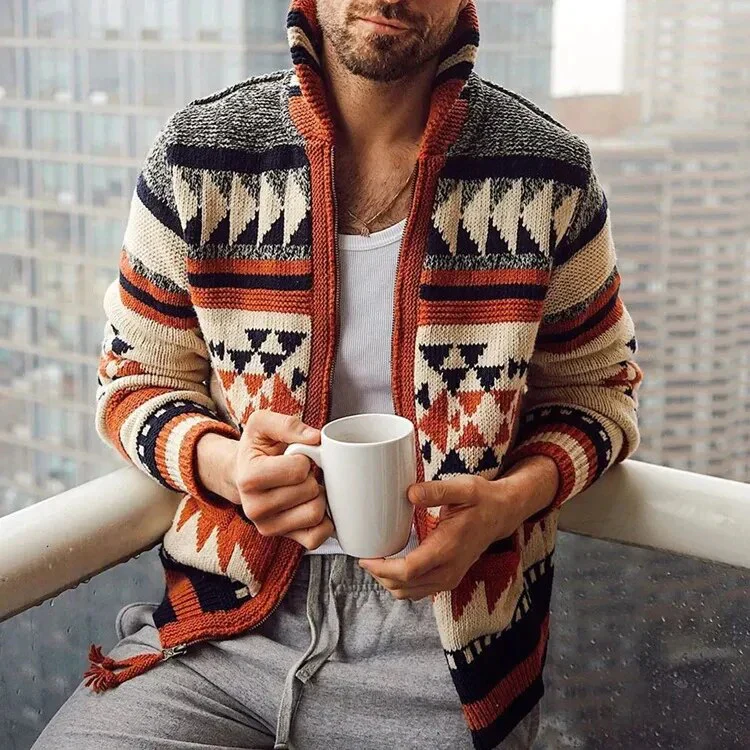 Lucianno - Cardigan In Lana Jacquard - Image 2