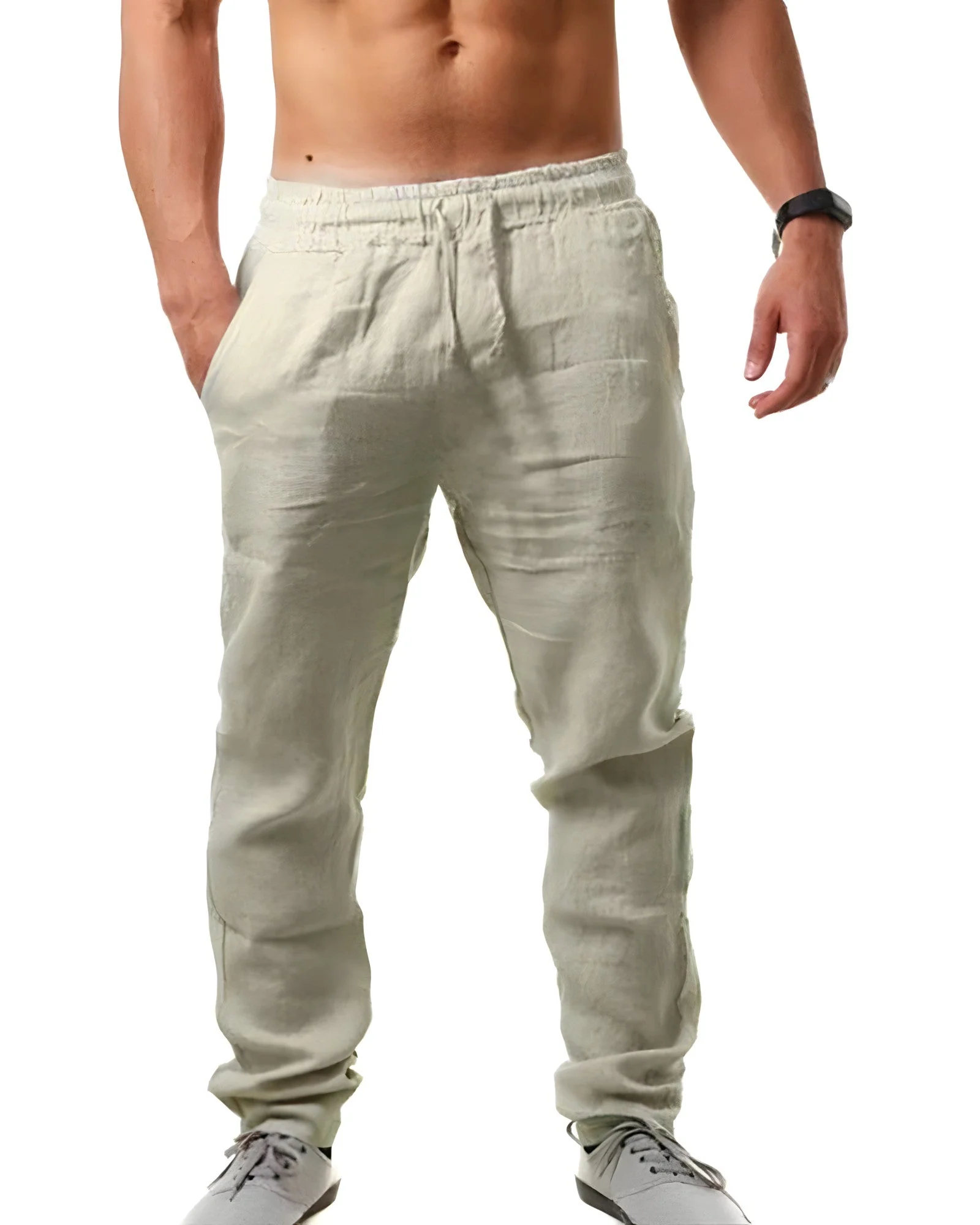 Olivier - Pantaloni casual da uomo in lino - Image 4