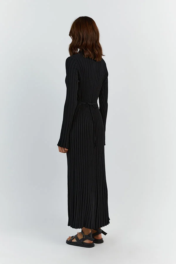 Vestito Midi In Maglia Con Maniche a Girocollo - Image 10