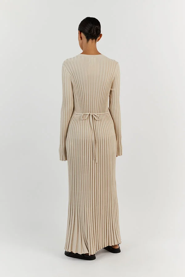Vestito Midi In Maglia Con Maniche a Girocollo - Image 14