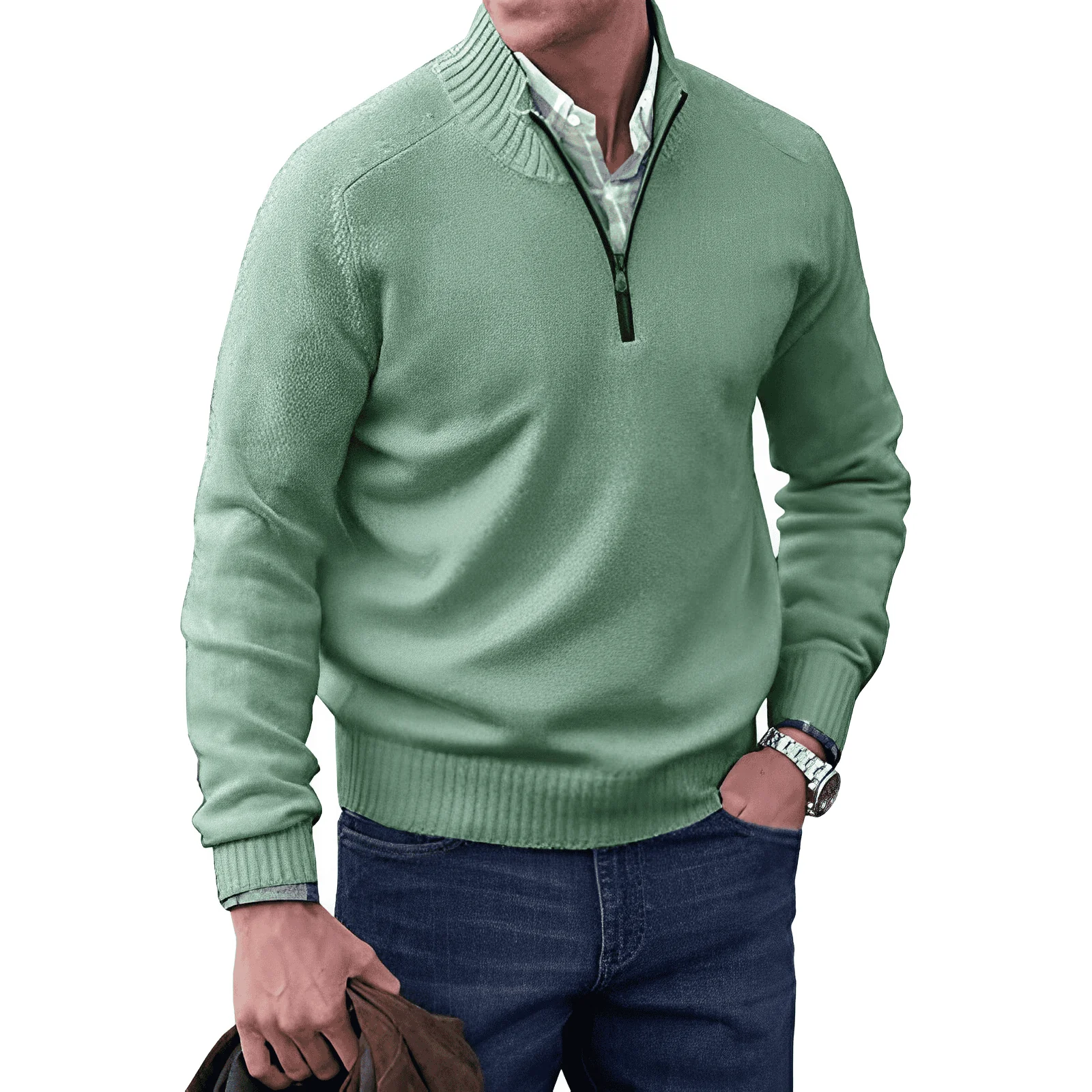 Jones |  Elegante Maglione Con Zip - Image 6