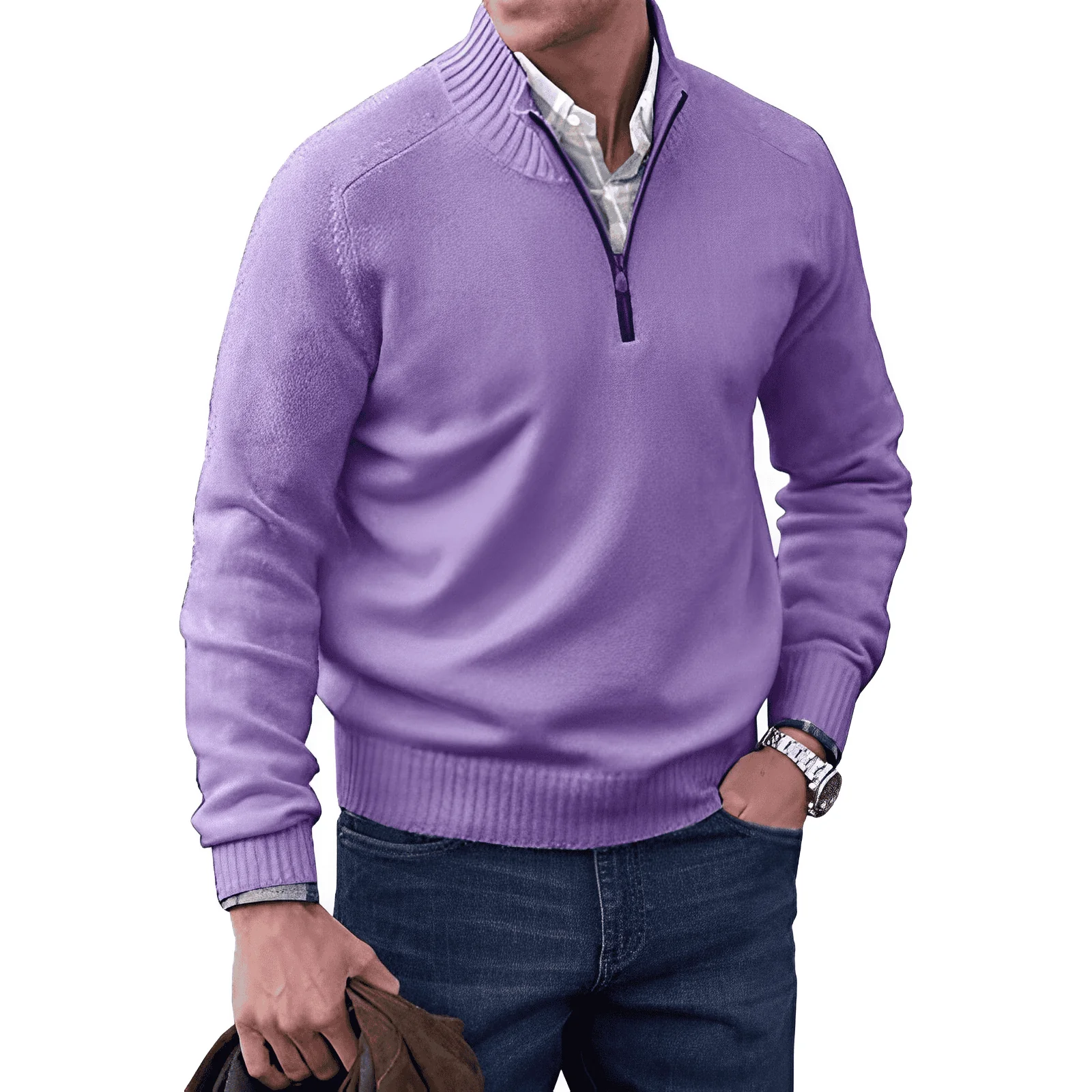 Jones |  Elegante Maglione Con Zip - Image 8