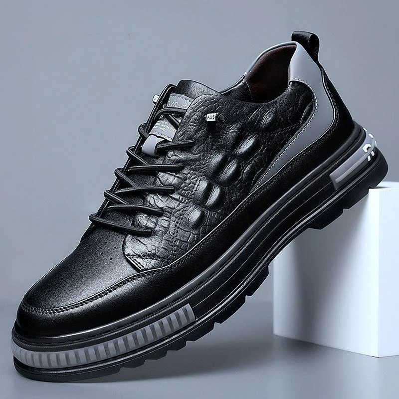 Scarpe Casual Da Uomo In Pelle Di Coccodrillo - Image 6