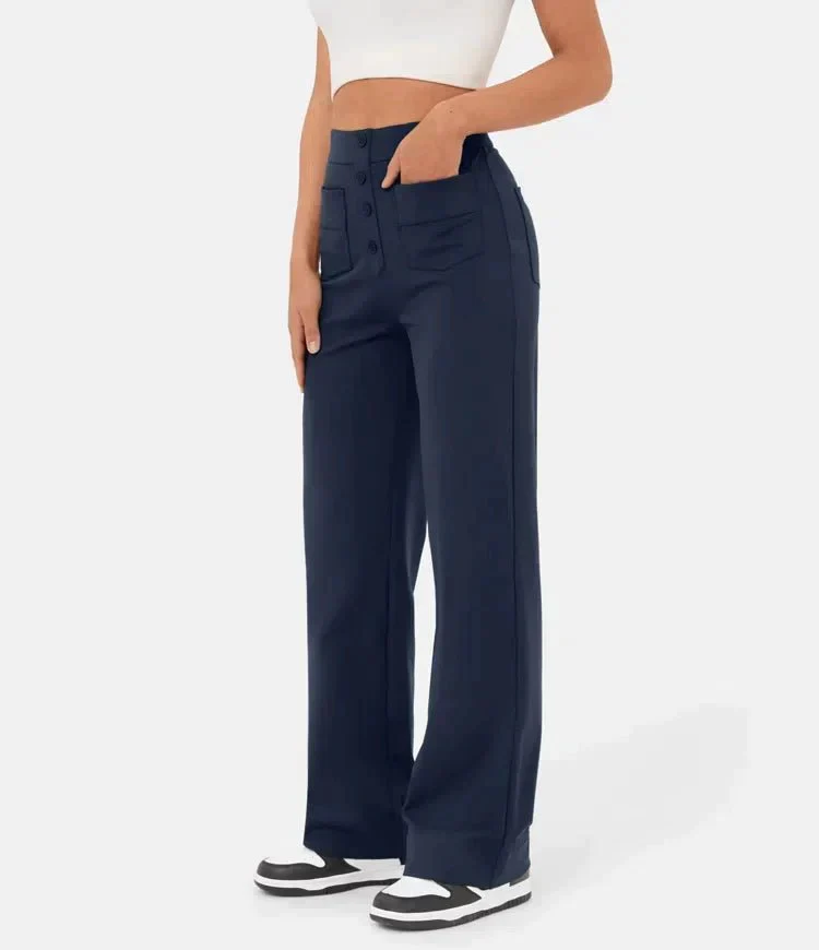 Pantaloni Casual Elasticizzati a Vita Alta - Image 12