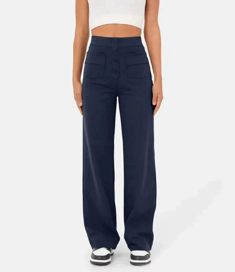 Pantaloni Casual Elasticizzati a Vita Alta - Image 14