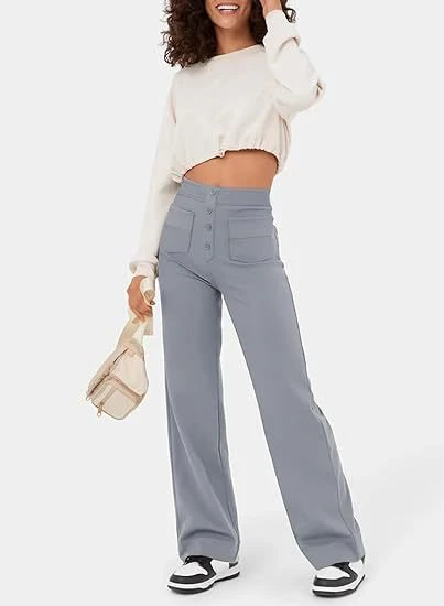 Pantaloni Casual Elasticizzati a Vita Alta - Image 15