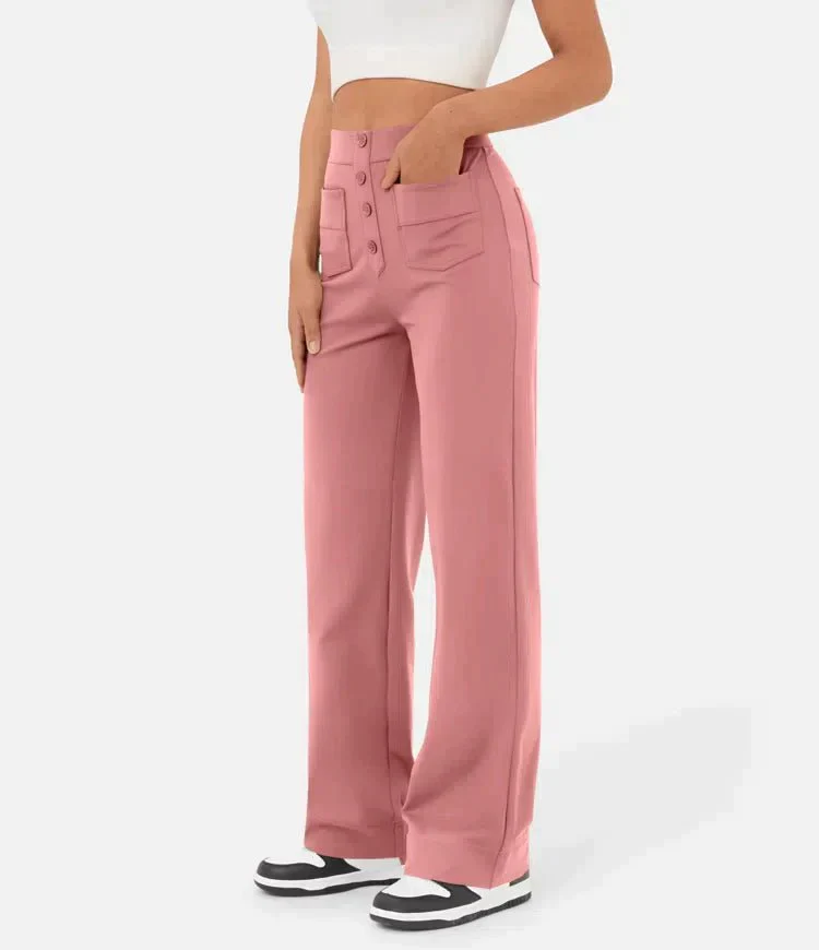 Pantaloni Casual Elasticizzati a Vita Alta - Image 5