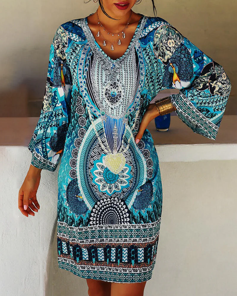 Amara | Abito Boho Con Maniche Lunghe