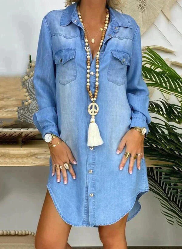 Jasmine - Abito Camicia In Denim