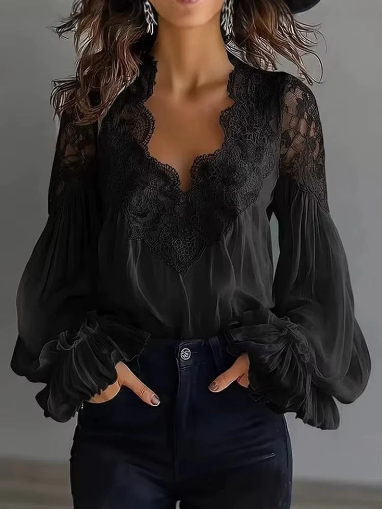 Alba | Blusa Elegance Lace Chic - Image 2