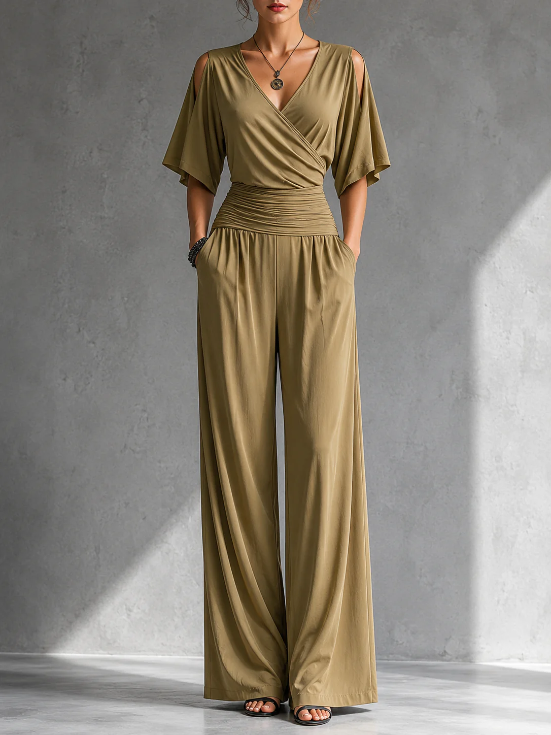 Alia | Combinazione Elegante Con Effetto Portafoglio E Gambe Larghe - Image 3