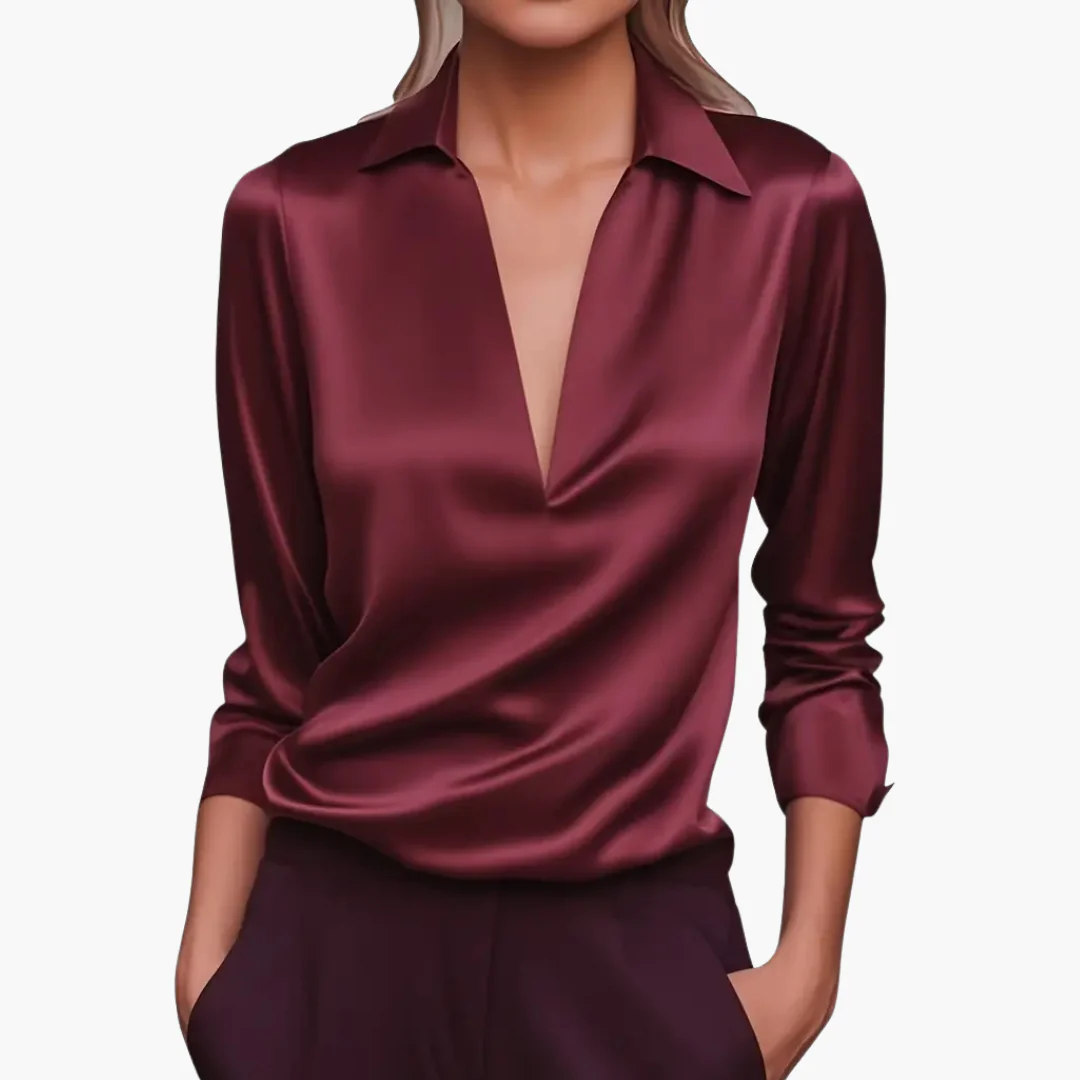 Altivaro | Camicia Donna Seta Maniche Lunghe Elegante - Image 4
