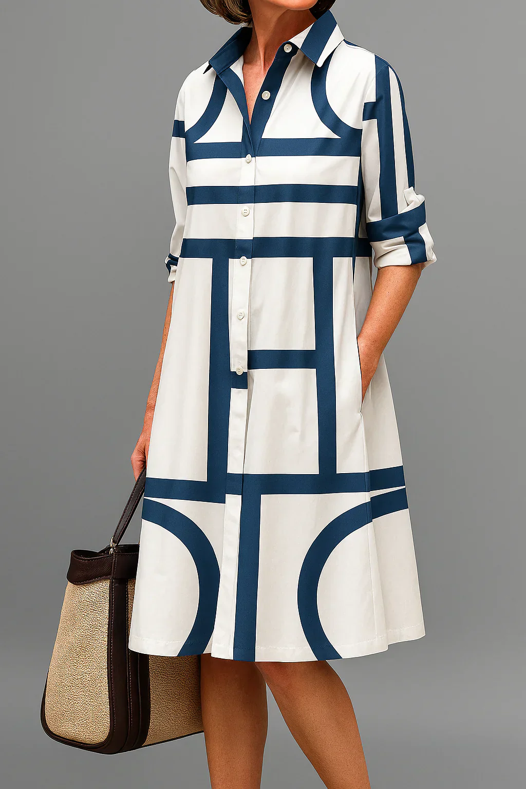 Anna | Vestito Midi Comodo - Image 3