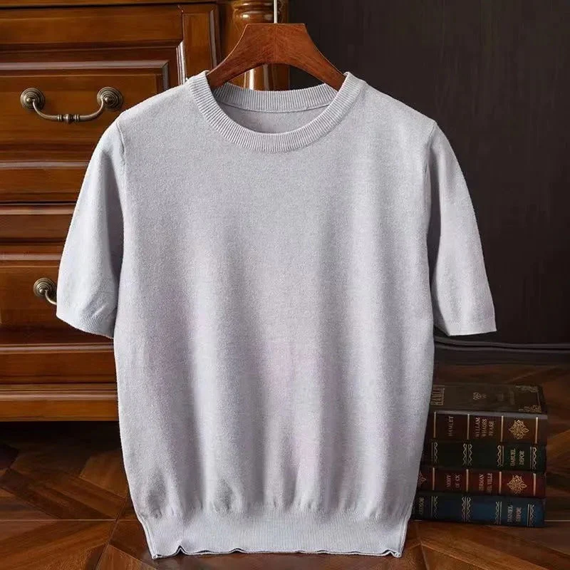 Aurelio – T Shirt In Cashmere Da Uomo - Image 2
