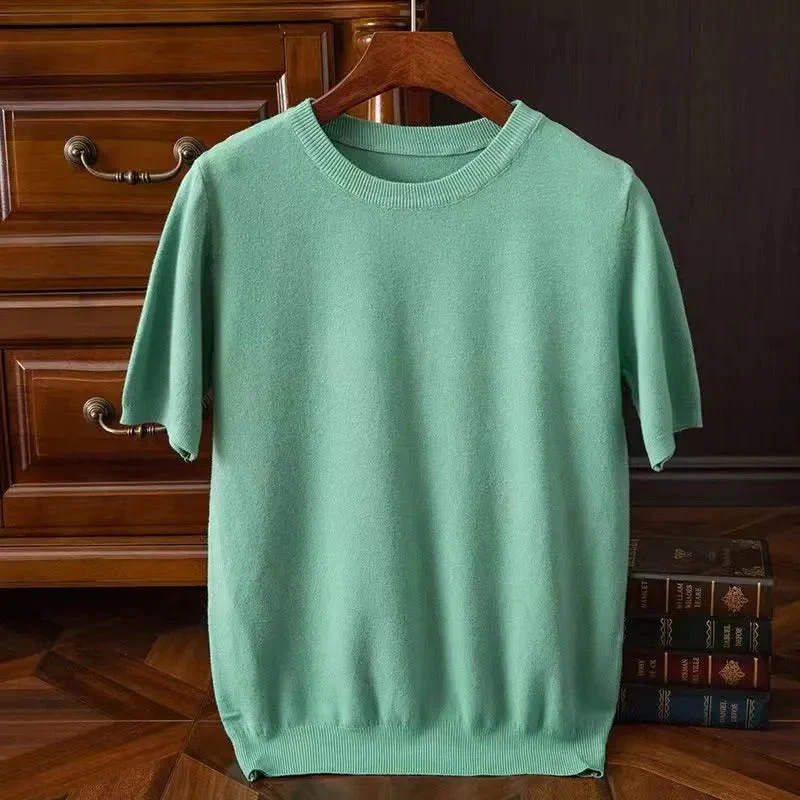 Aurelio – T Shirt In Cashmere Da Uomo - Image 3