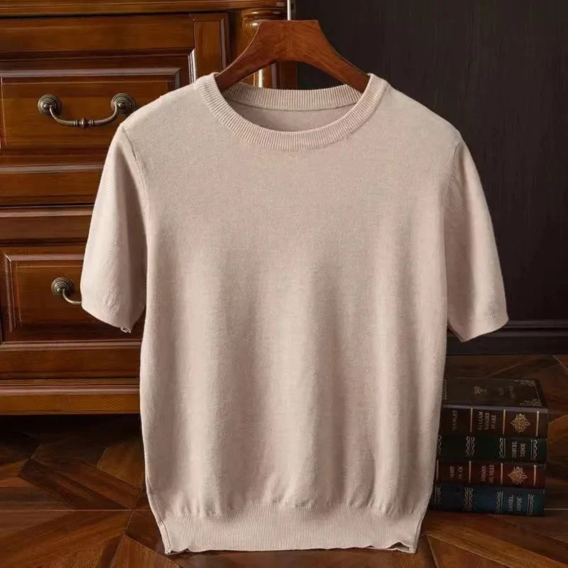 Aurelio – T Shirt In Cashmere Da Uomo - Image 4