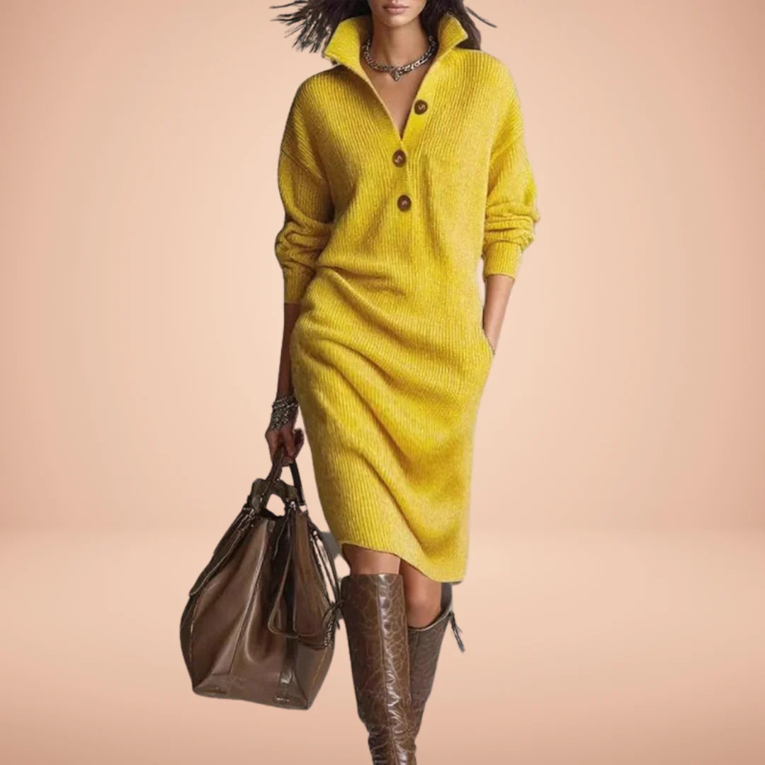 Carmen – Abito Classico In Maglia Con Collo Alto - Image 4