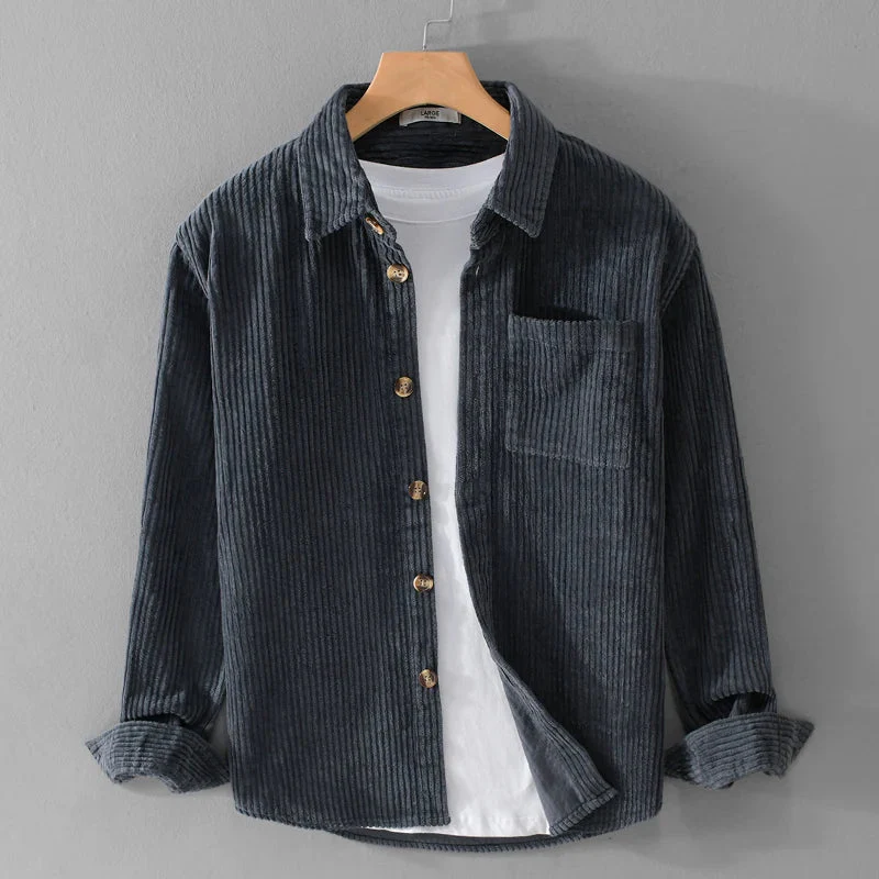 Cordis | Elegante Camicia In Velluto A Coste Da Uomo