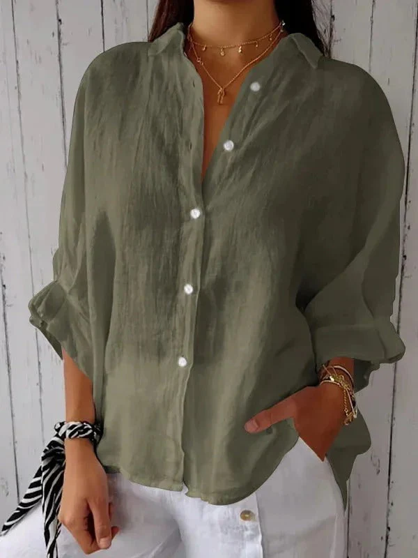 Daniela | Camicia Casual In Cotone E Lino - Image 3