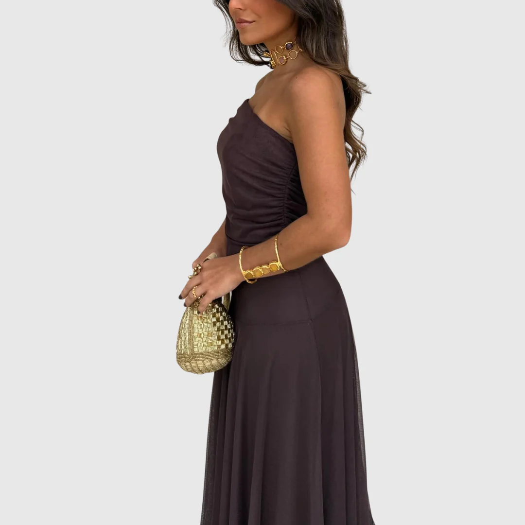 Dovira | Abito Lungo Elegante Bardot - Image 3