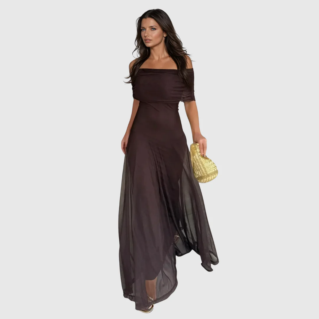 Dovira | Abito Lungo Elegante Bardot - Image 5