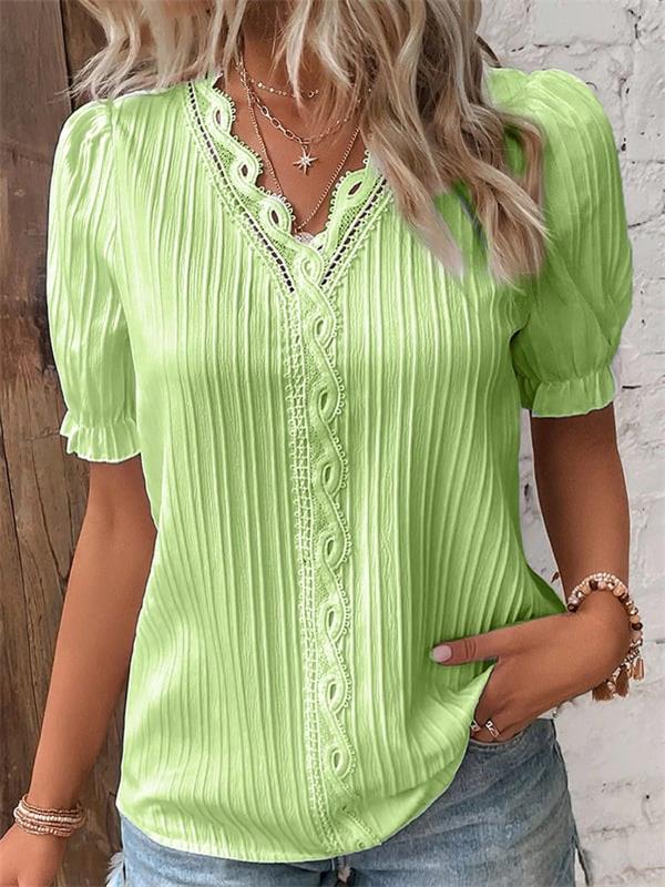 Elegante top in pizzo con scollo a V - Image 4