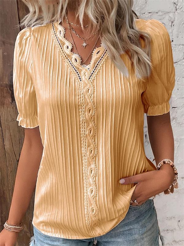 Elegante top in pizzo con scollo a V - Image 5