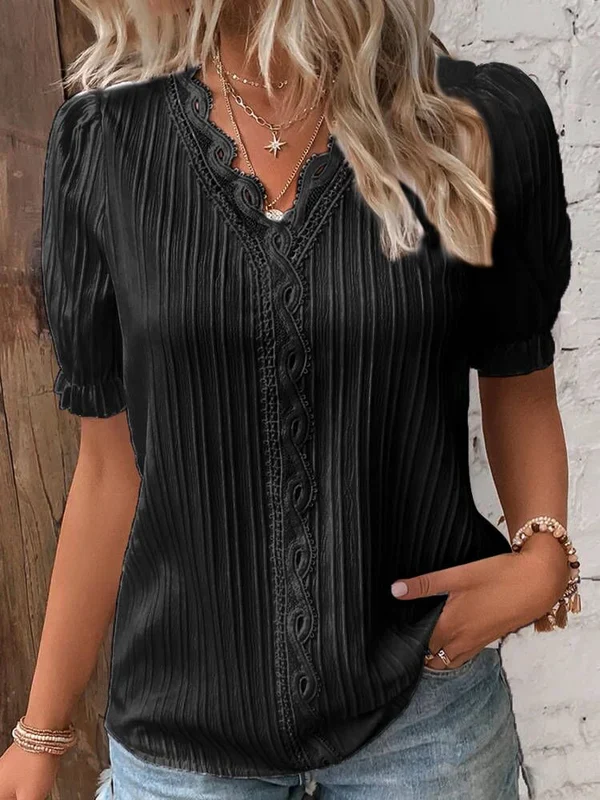 Elegante top in pizzo con scollo a V - Image 6