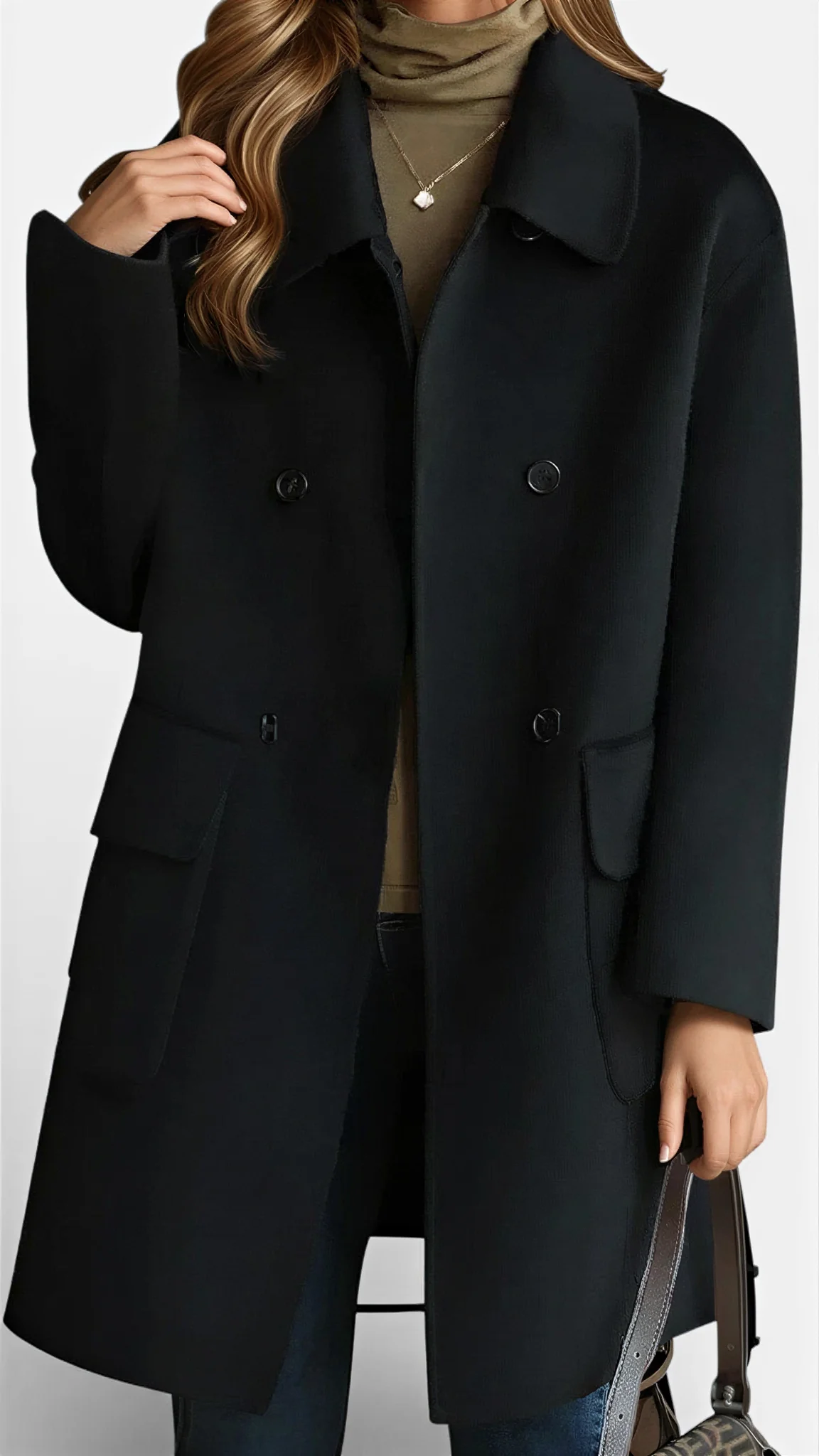 Eliara | Cappotto Doppiopetto Elegante Da Donna - Image 2
