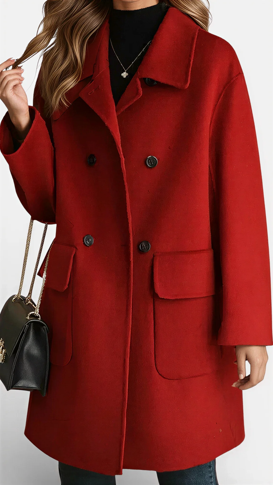 Eliara | Cappotto Doppiopetto Elegante Da Donna - Image 3
