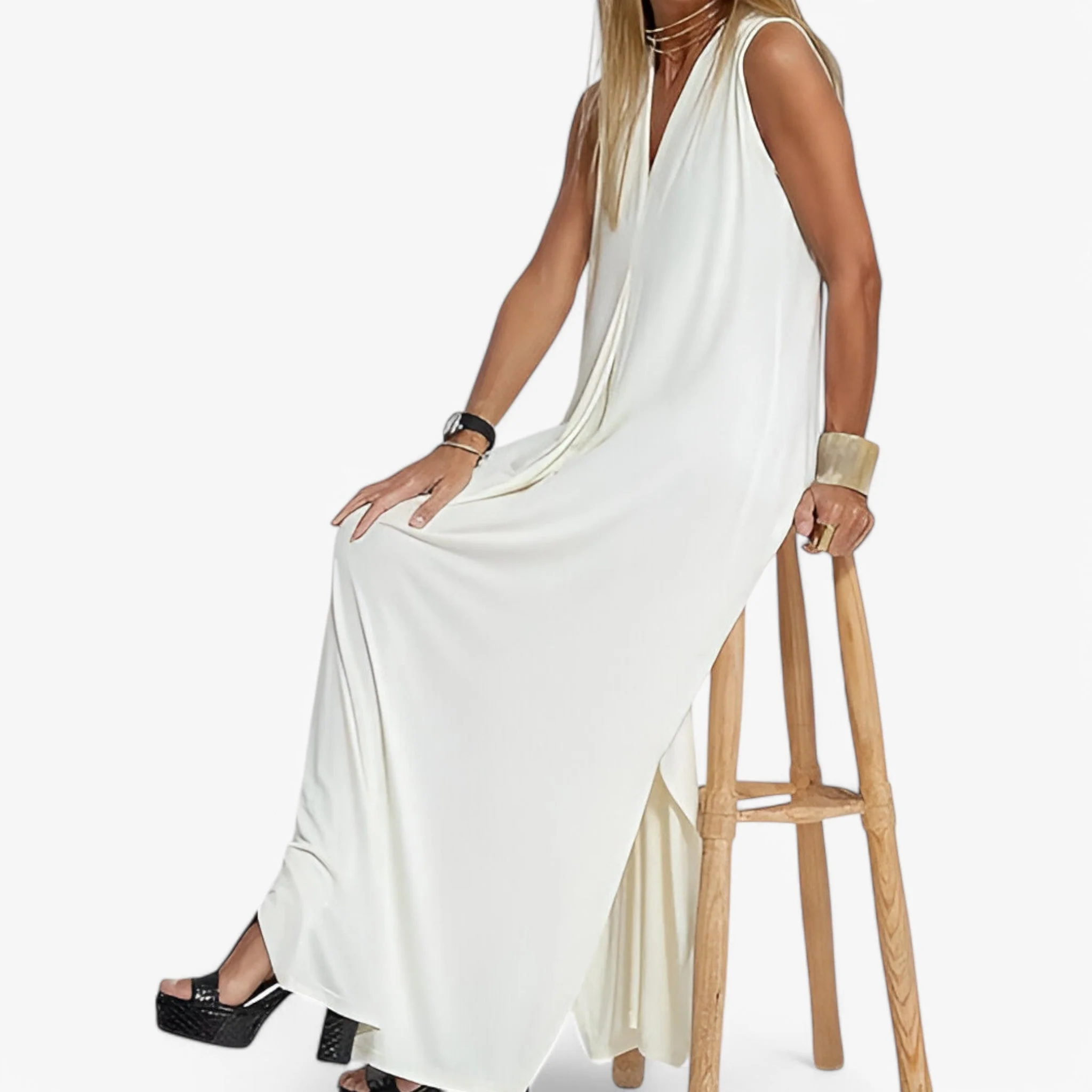 Helen | Abito Lungo Con Cardigan In Omaggio - Image 7
