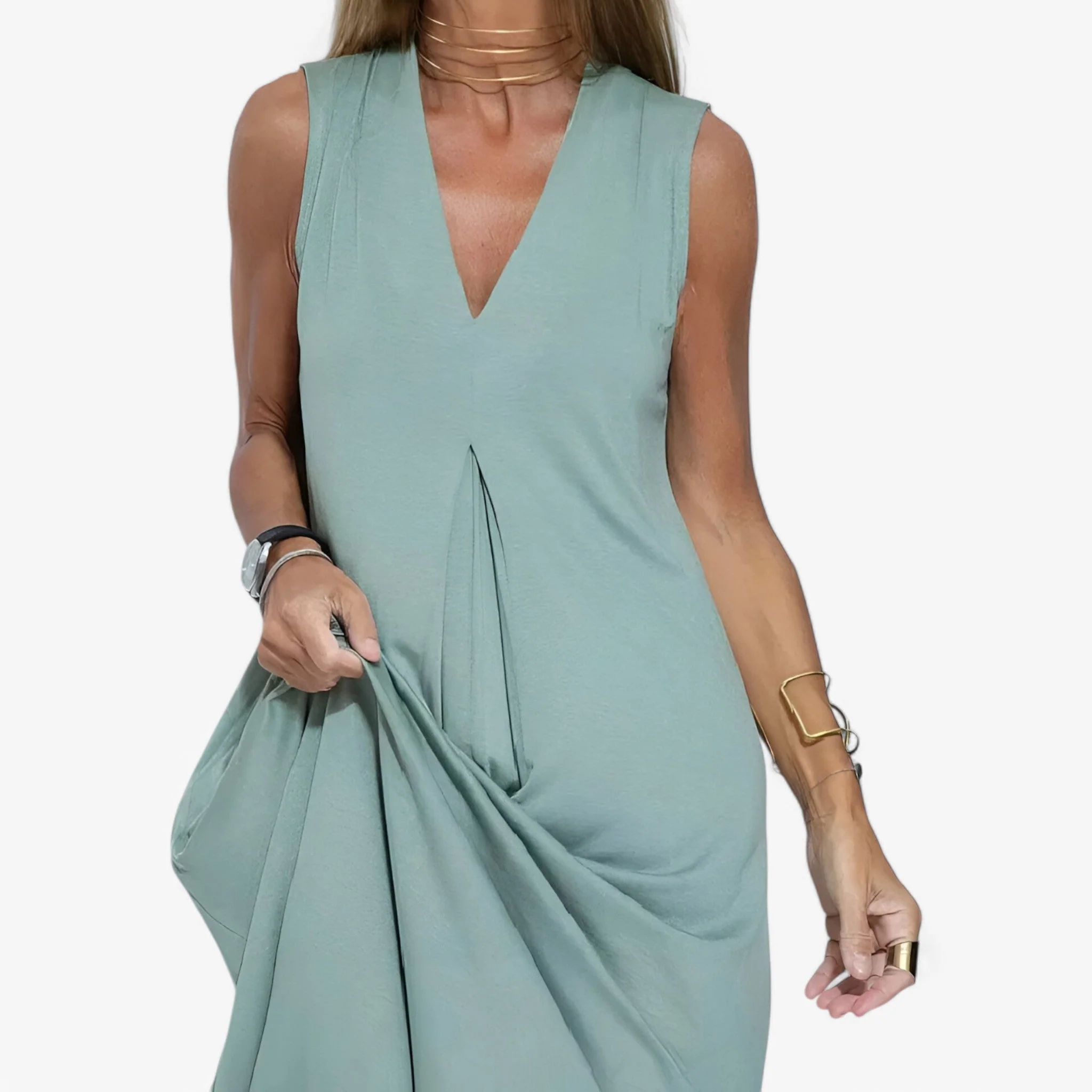 Helen | Abito Lungo Con Cardigan In Omaggio - Image 8