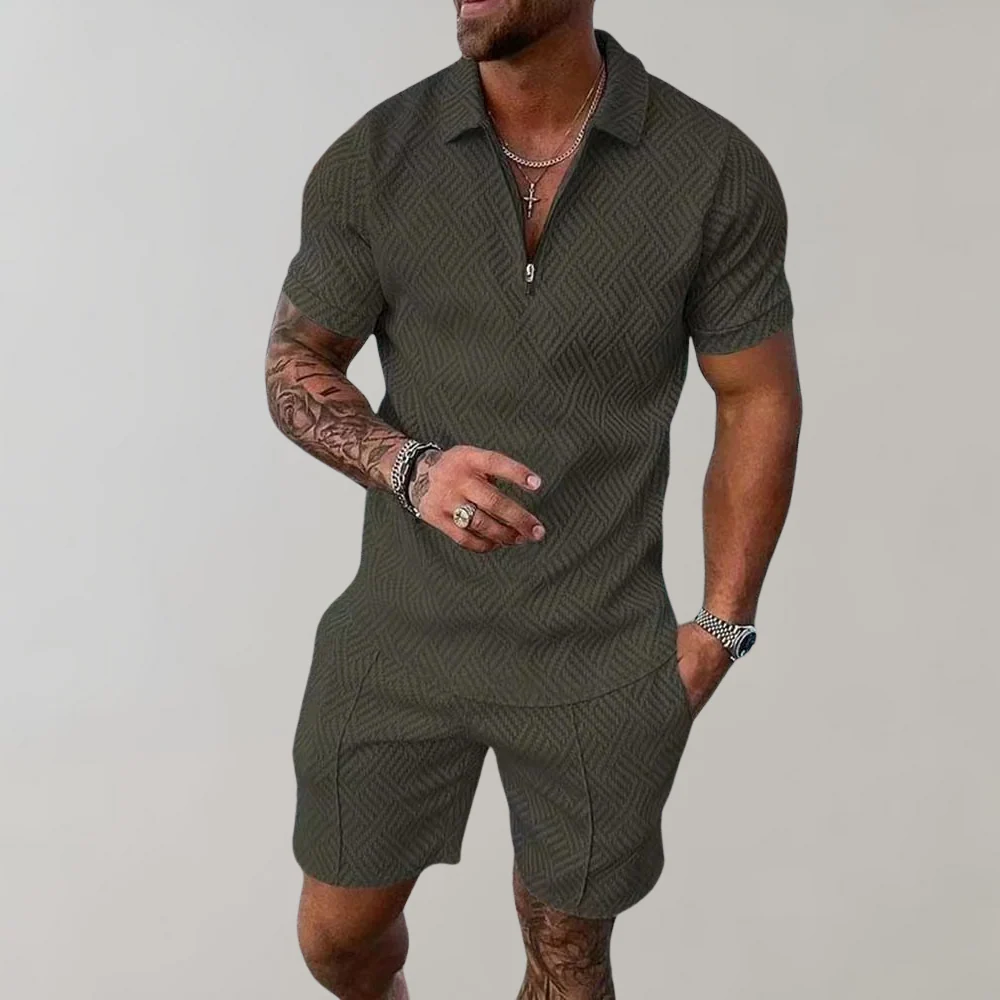 Hugo | Completo Estivo Da Uomo Con Polo E Pantaloncini - Image 2