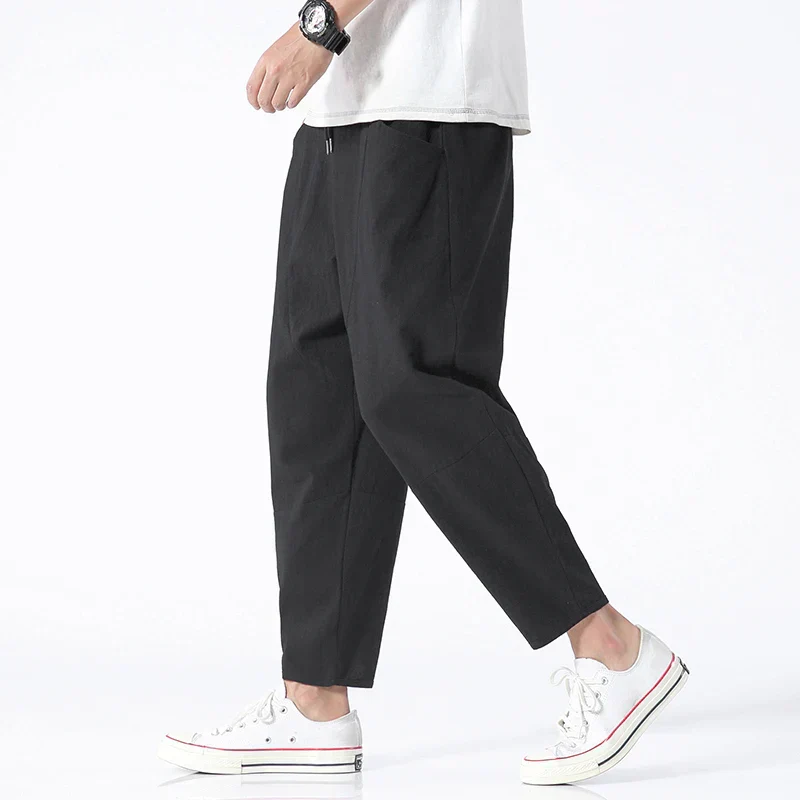 Kyoto – Pantaloni Cropped in Lino - Image 3