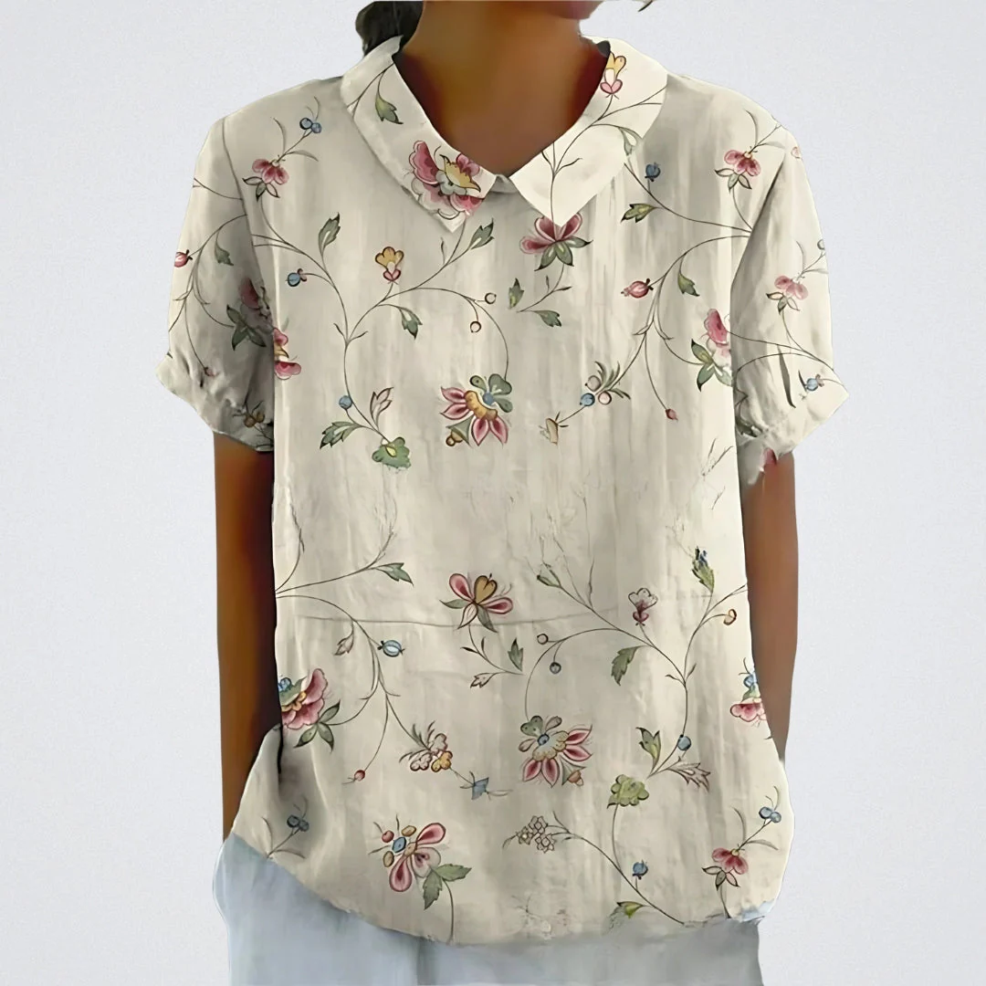 Lina | Camicetta Elegante Con Design Floreale - Image 11