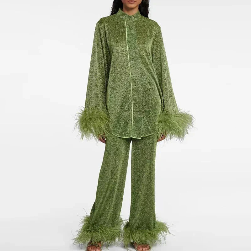 Maribel | Completo Elegante Con Piume - Image 5