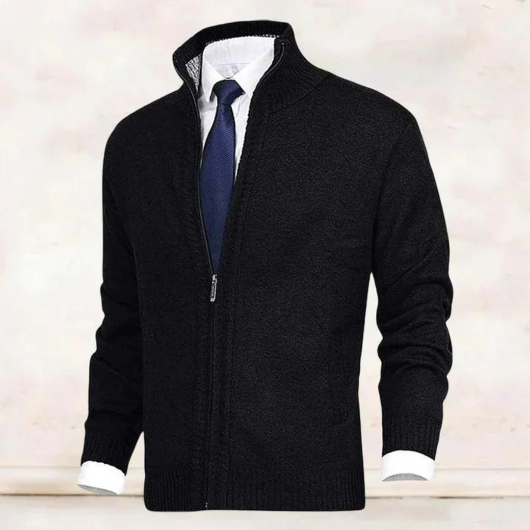 Matteo | Cardigan Collo Alto Con Zip Uomo - Image 4