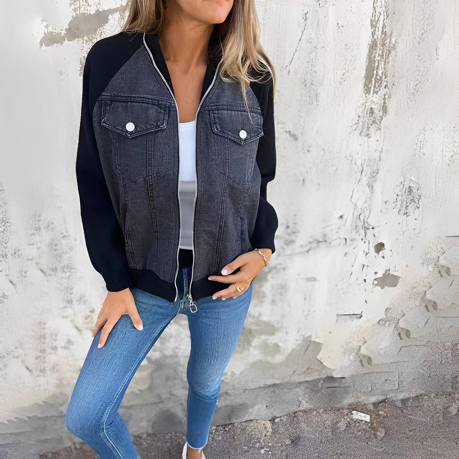 Melba - Elegante Giacca Di Jeans Per Donne - Image 3