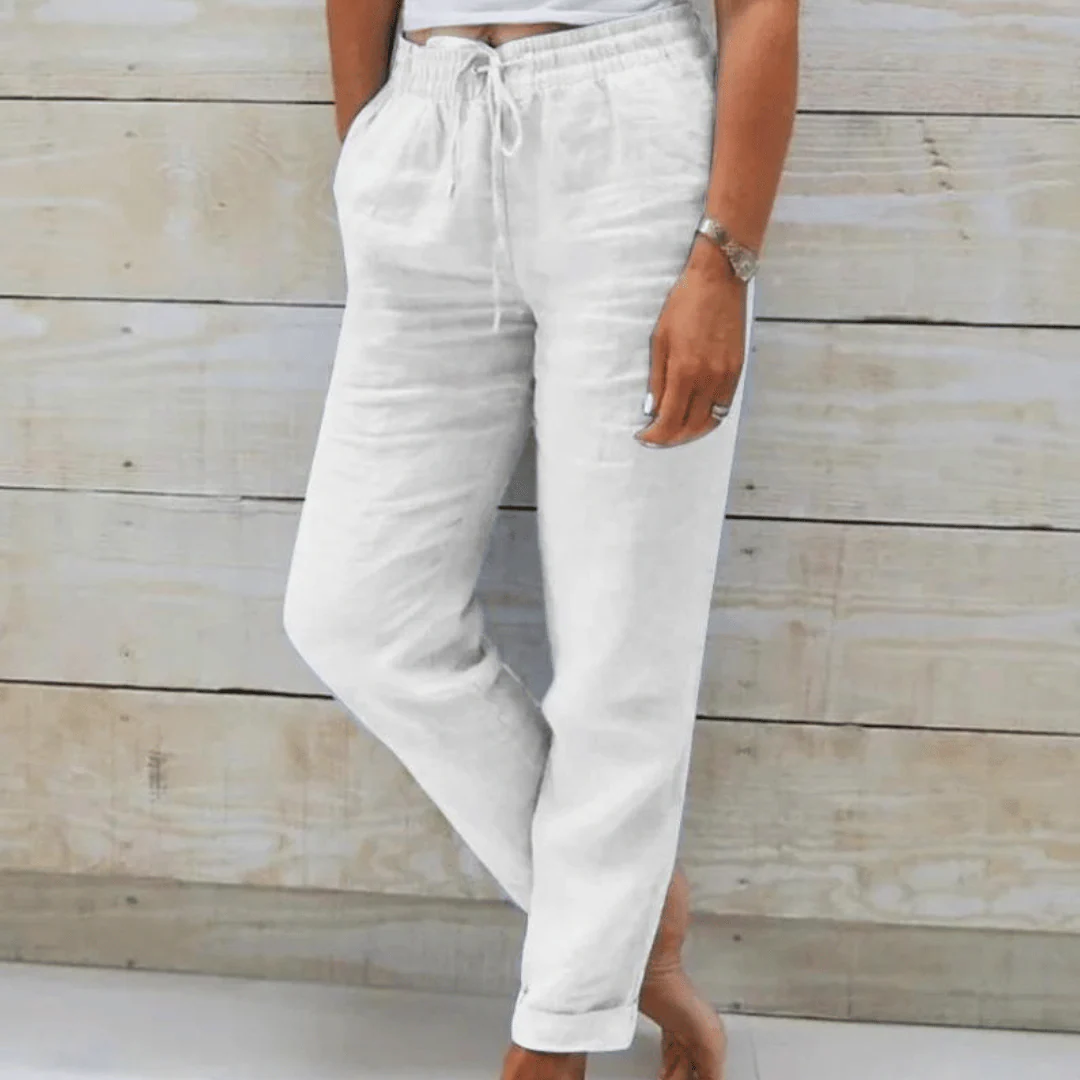 Rachele | Pantaloni Elasticizzati In Cotone - Image 3
