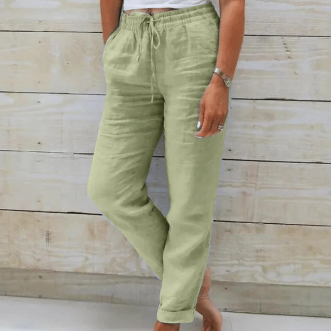 Rachele | Pantaloni Elasticizzati In Cotone - Image 4