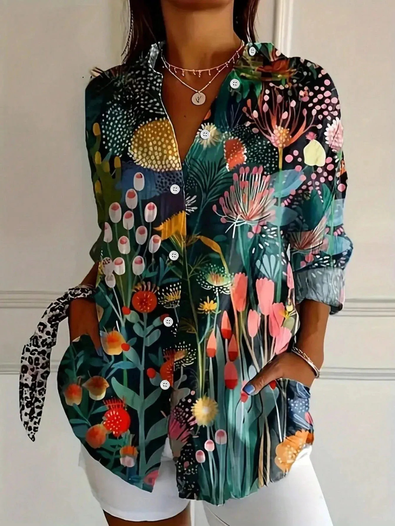 Rina | Blusa Con Fantasia Colorata - Image 3