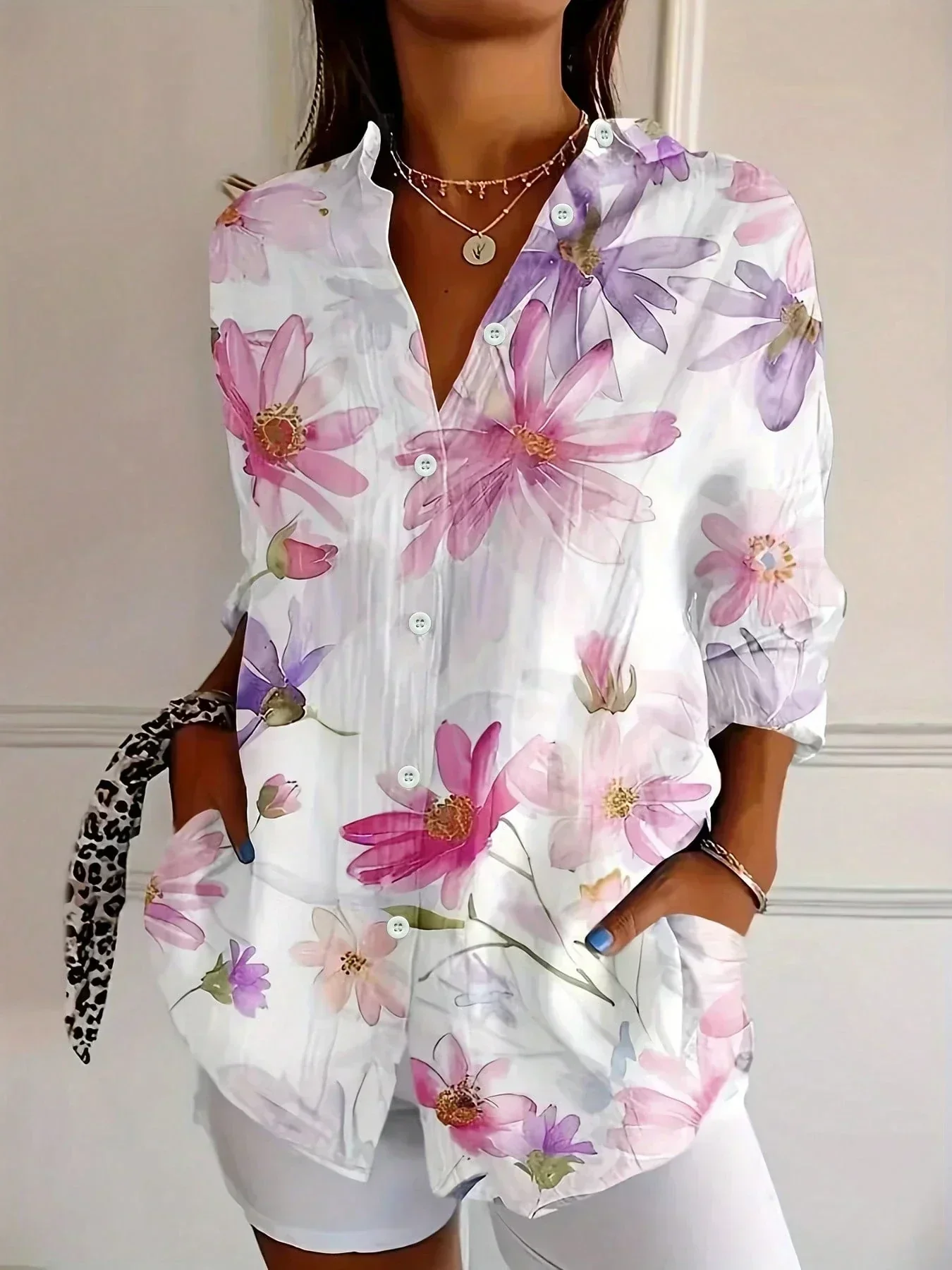 Rina | Blusa Con Fantasia Colorata - Image 4