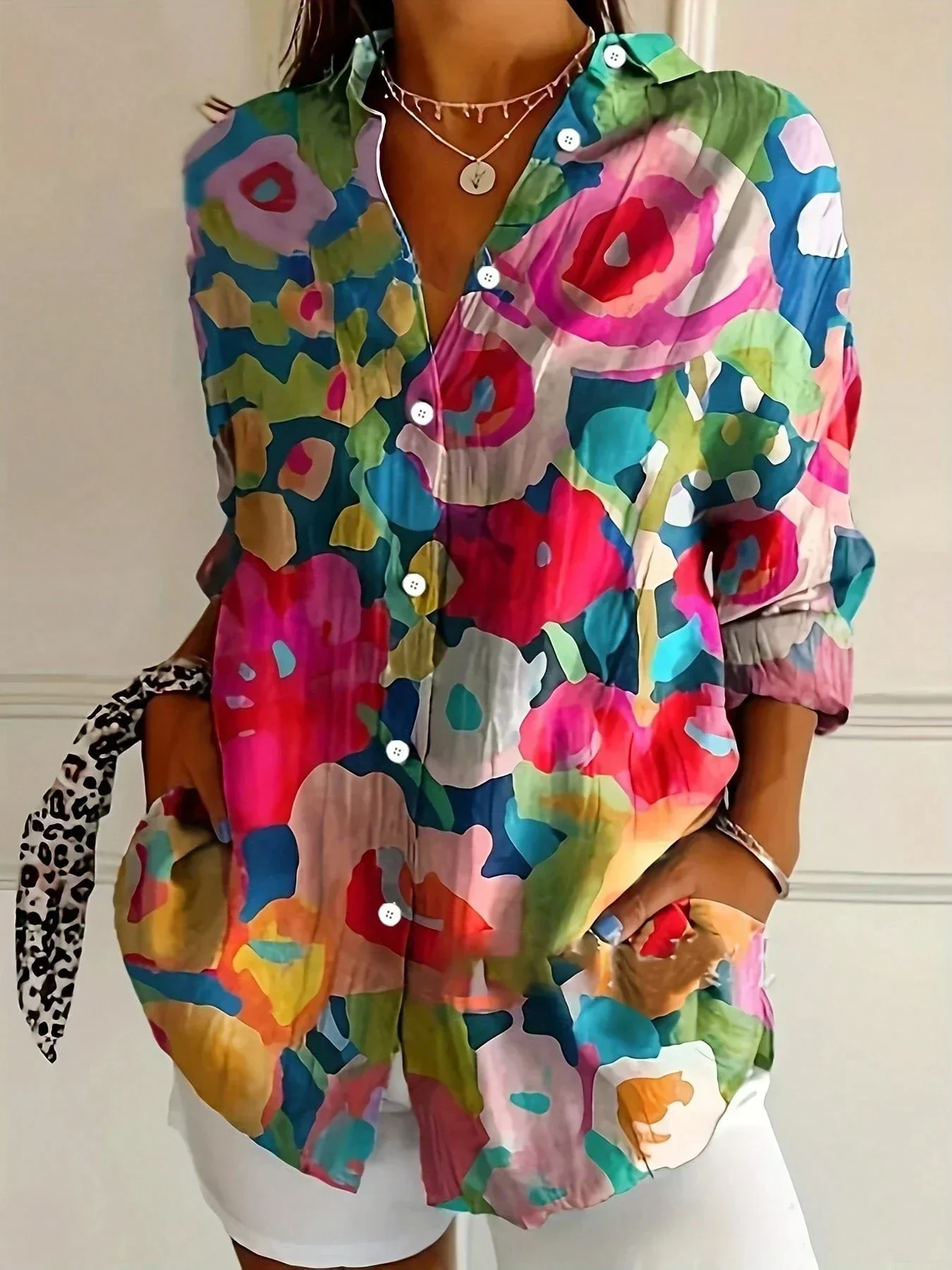 Rina | Blusa Con Fantasia Colorata - Image 5
