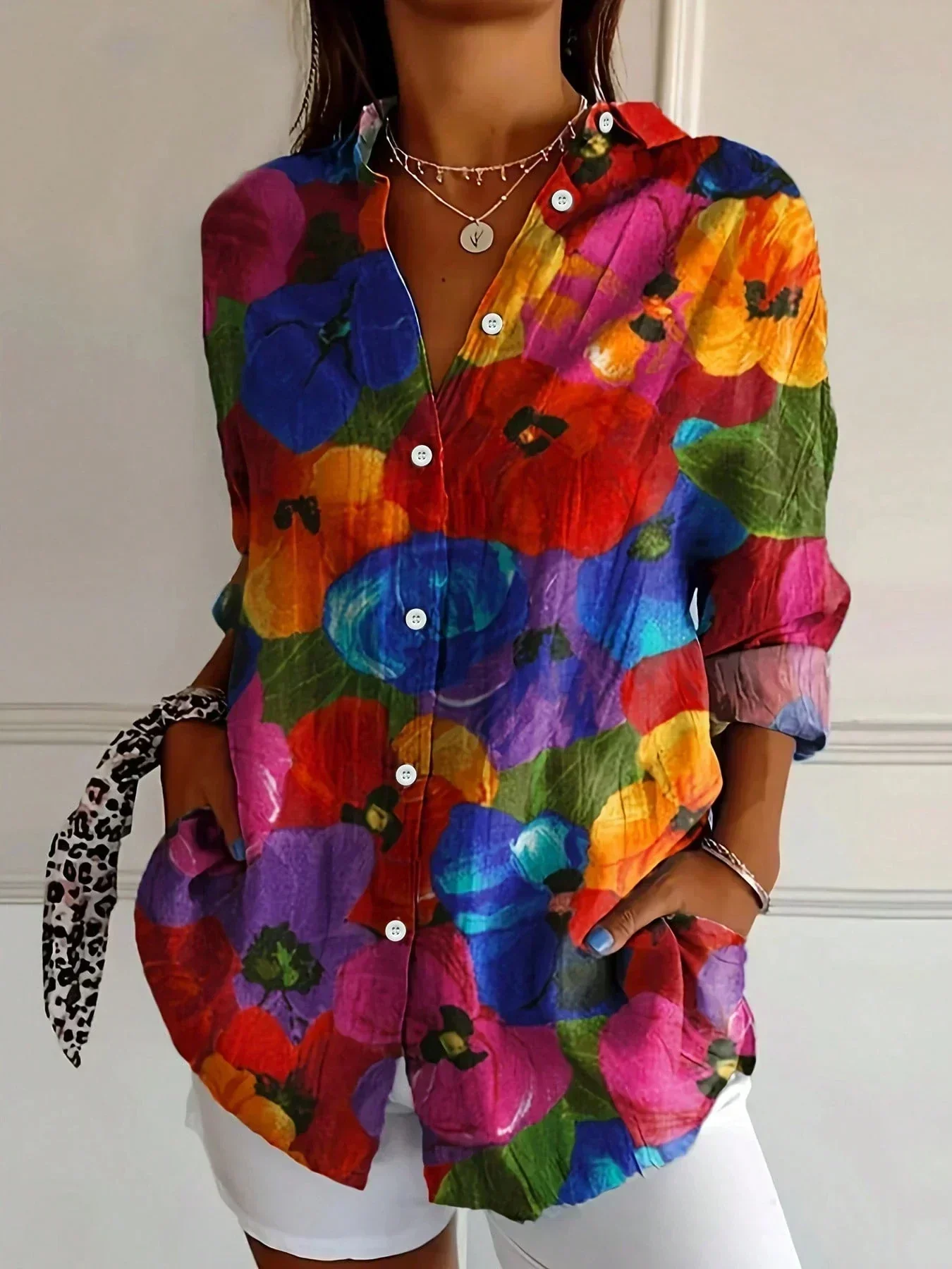 Rina | Blusa Con Fantasia Colorata - Image 6