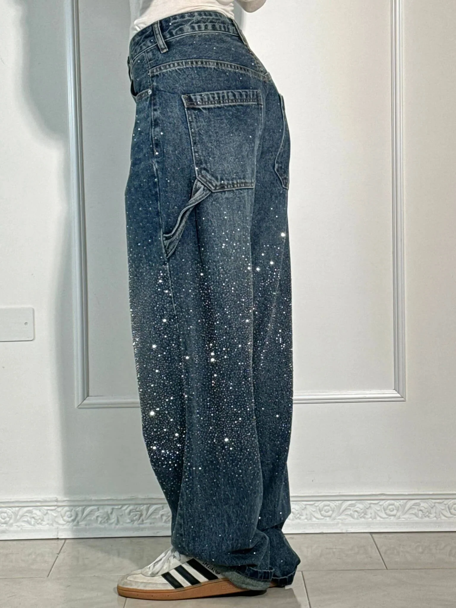 Sabrina | Jeans Balloon Larghe con Eleganti Dettagli Brillanti Autunnali - Image 5