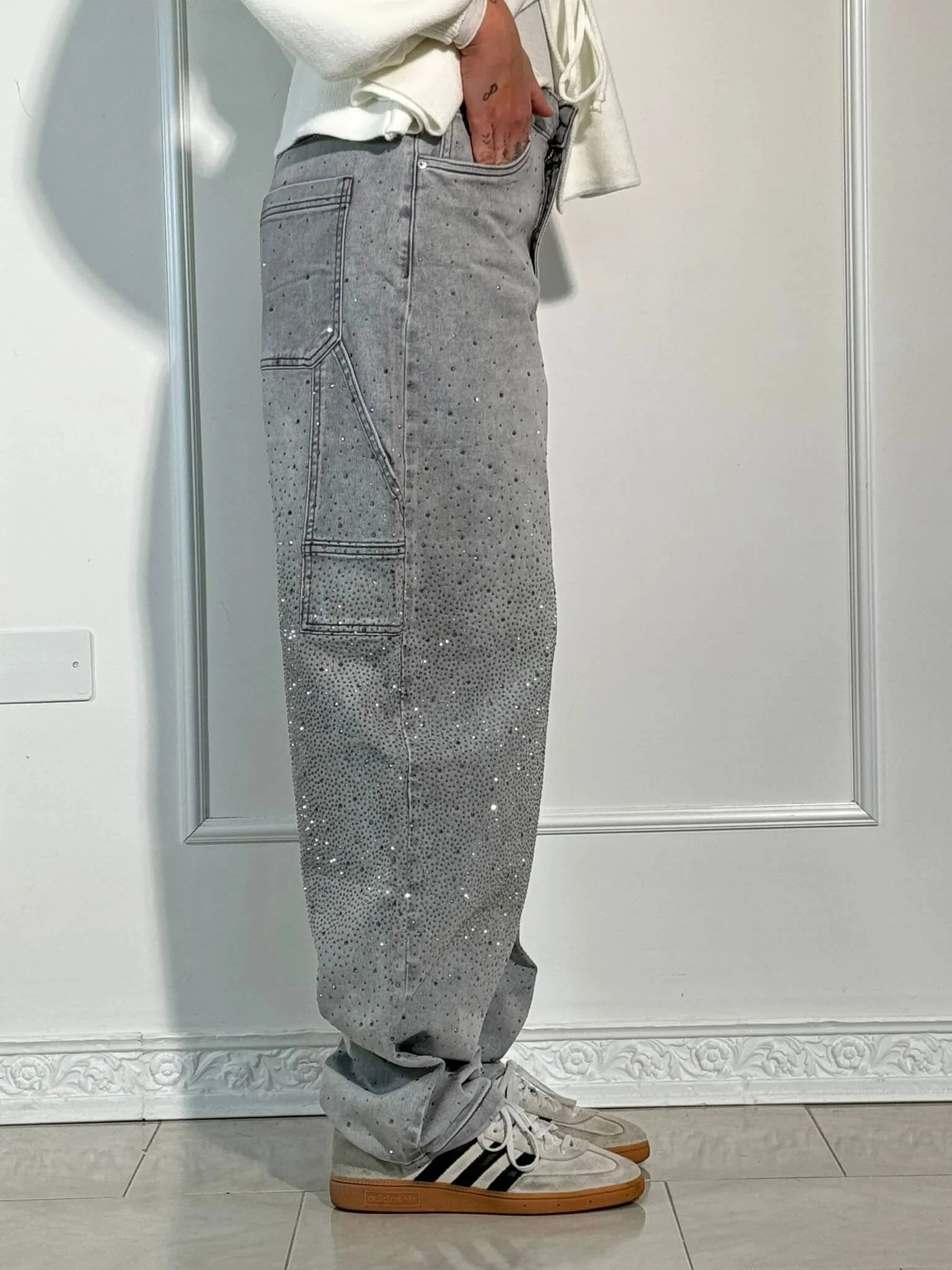 Sabrina | Jeans Balloon Larghe con Eleganti Dettagli Brillanti Autunnali - Image 8