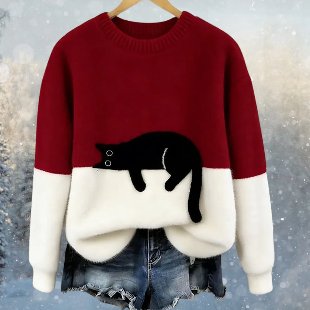Sara | Maglione Caldo Da Donna Con Motivo Gatto - Image 6
