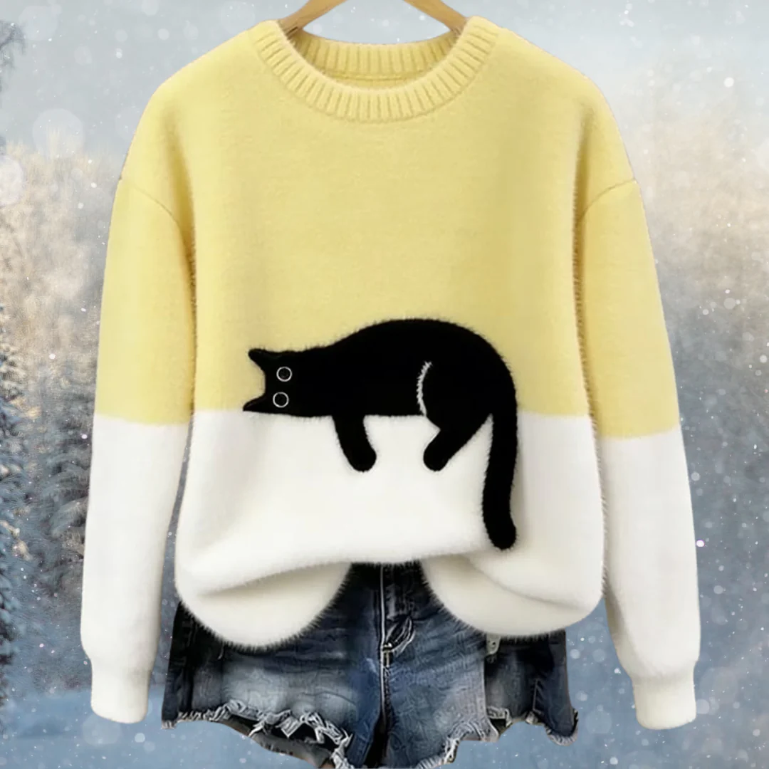 Sara | Maglione Caldo Da Donna Con Motivo Gatto - Image 7